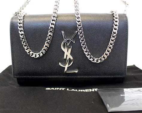 ysl black purse with black chain|black yves saint laurent bag.